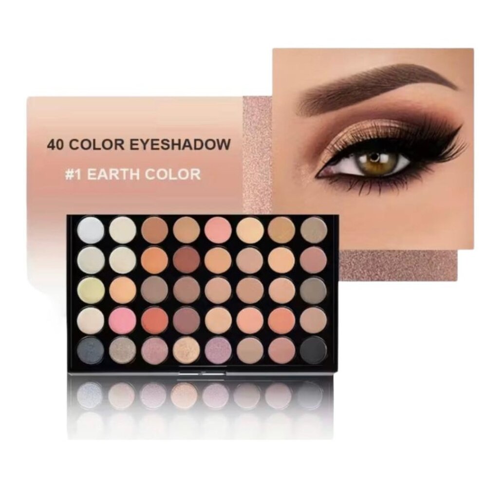 NEW - POPFEEL 40 Color Eyeshadow Palette E40 -01 EARTH COLOR